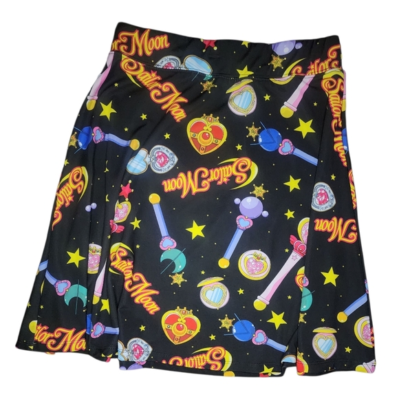 Sailor Moon Skater Skirt Black, Womens Medium - Picture 2 of 4